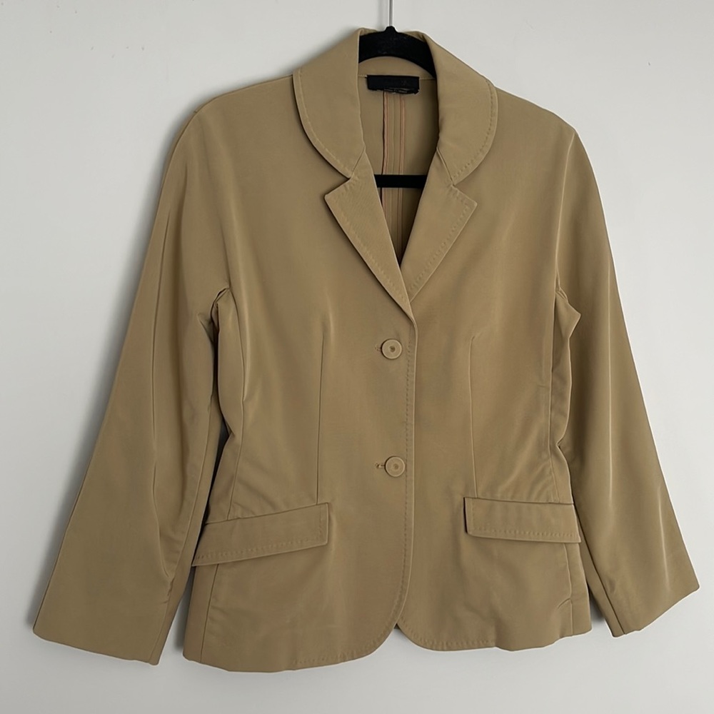 Prada Double Button Front Blazer Jacket Tan Women… - image 3